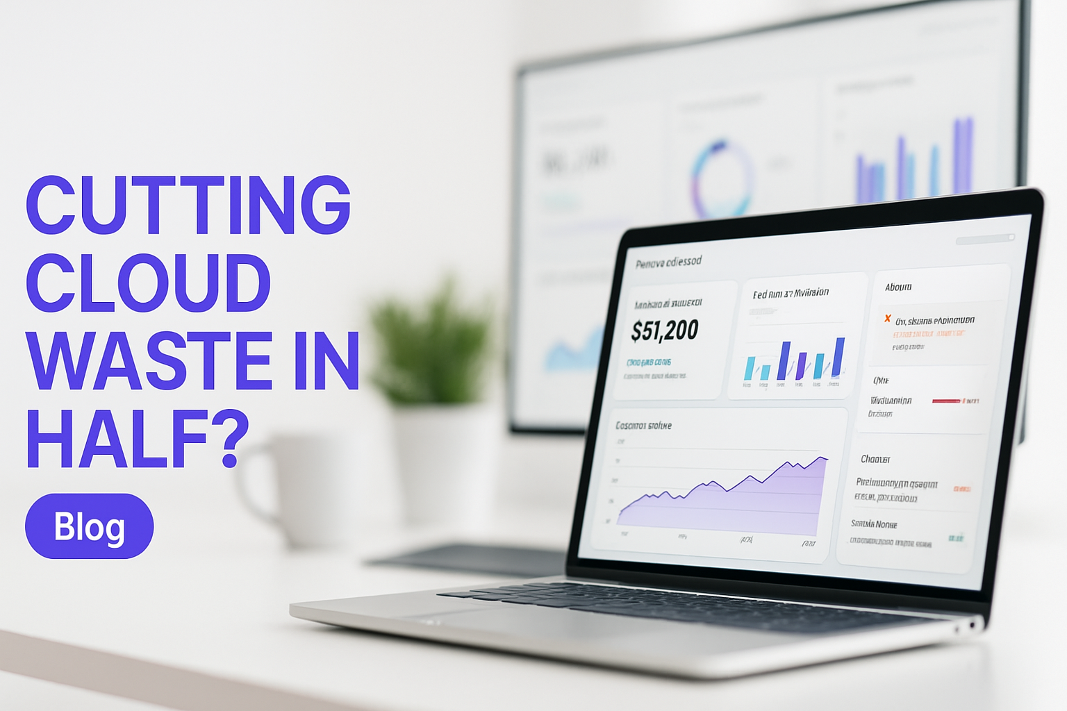 Real-time cloud cost dashboard with spending metrics and utilization charts