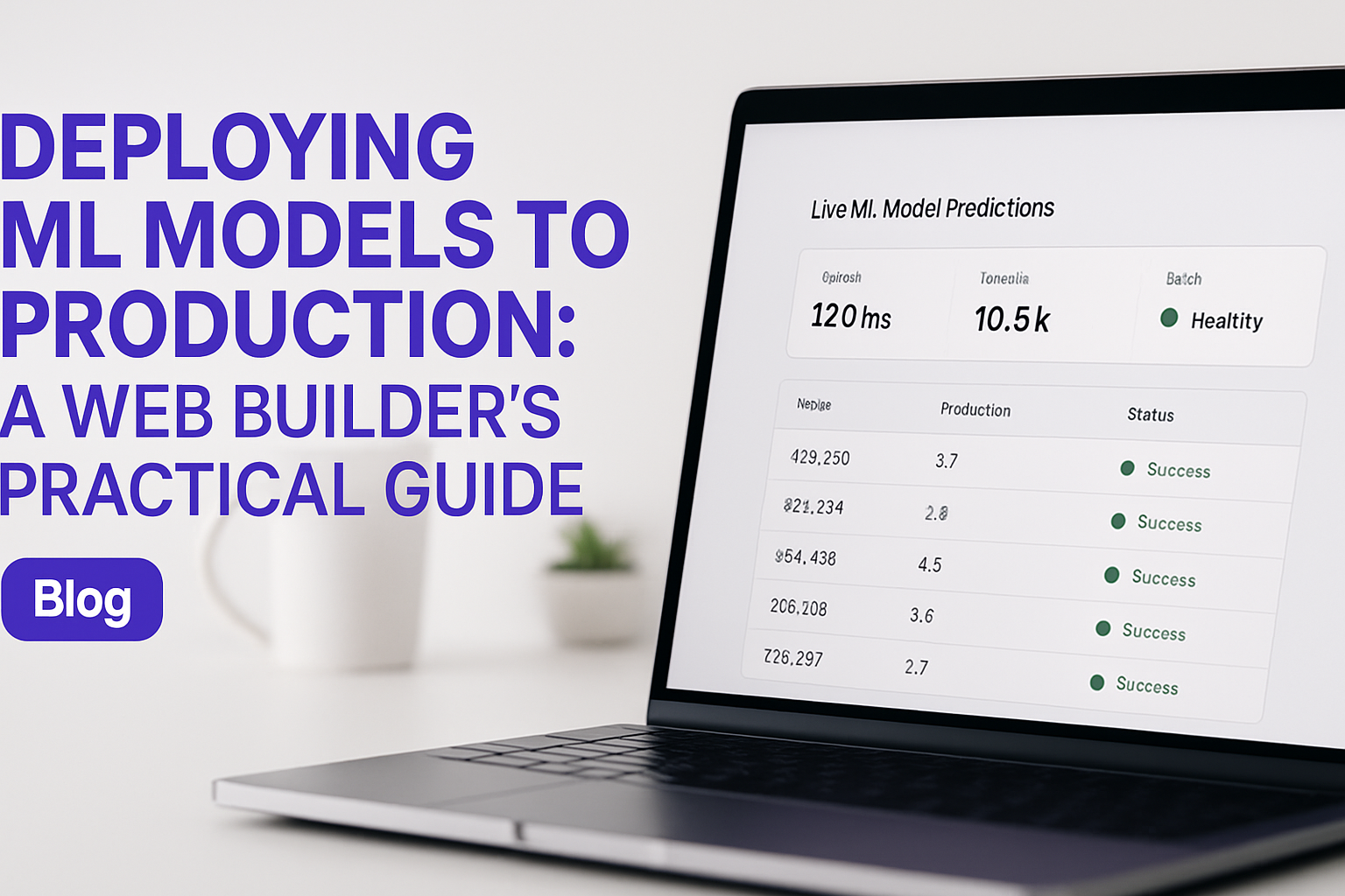 Production ML architecture showing feature store, model serving, monitoring pipeline, and fallback paths